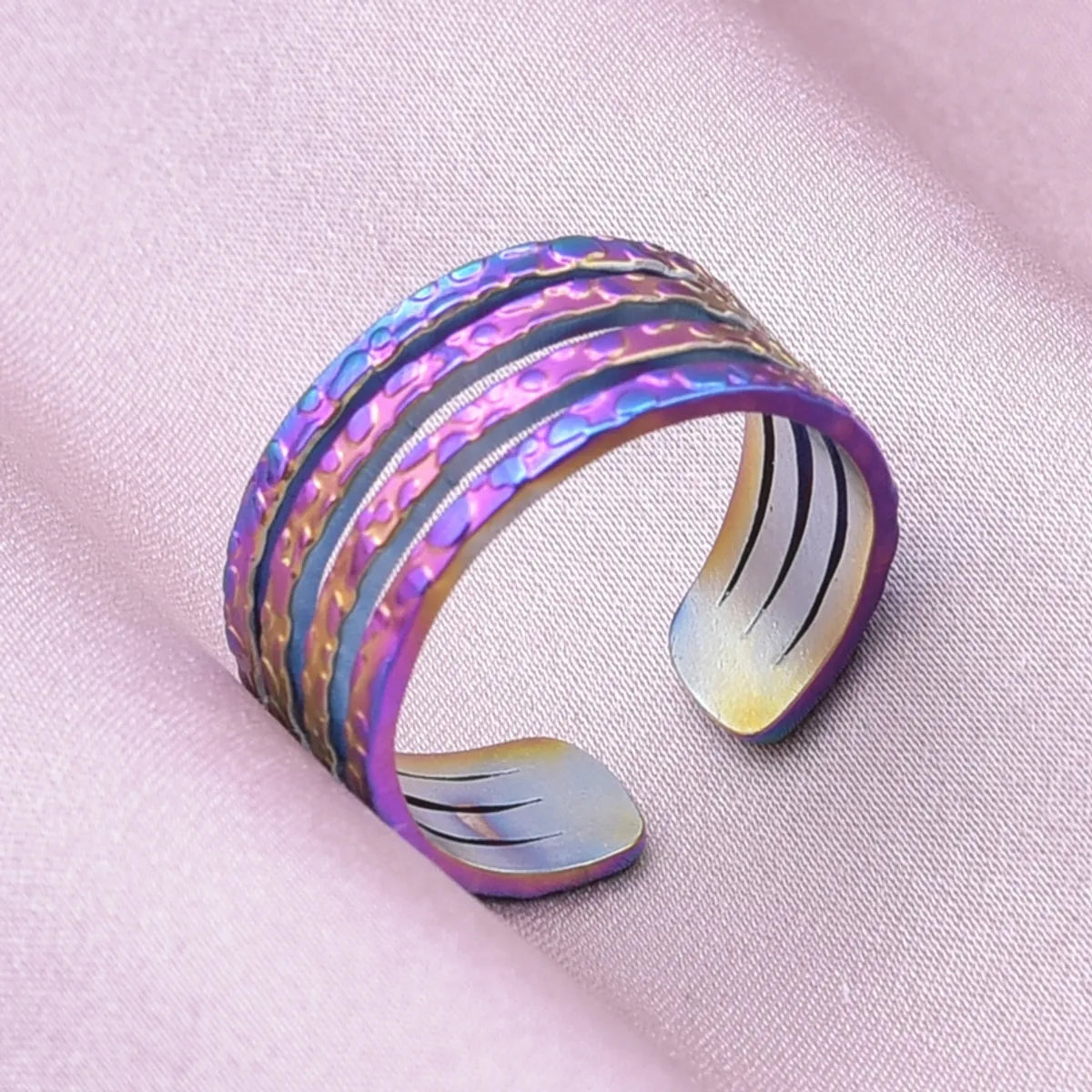 Simple Style Circle Stainless Steel 18k Gold Plated Rings