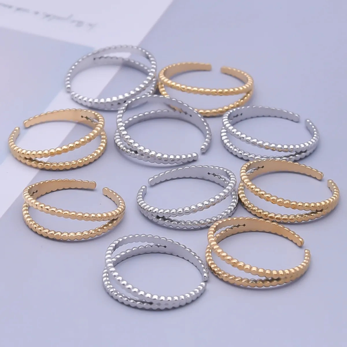 Simple Style Circle Stainless Steel Plating 18k Gold Plated Open Rings