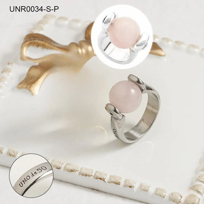 304 Stainless Steel 18K Gold Plated Simple Style Plating Circle Rings