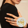 304 Stainless Steel 18K Gold Plated Simple Style Plating Circle Rings