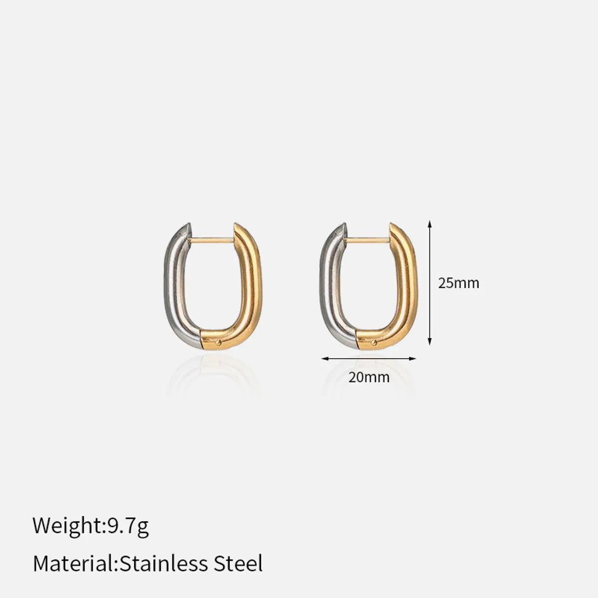 Simple Style Circle Stainless Steel Plating Hoop Earrings 1 Pair