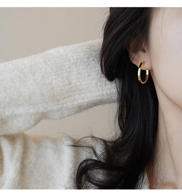 1 Pair Simple Style Circle Plating Copper Earrings