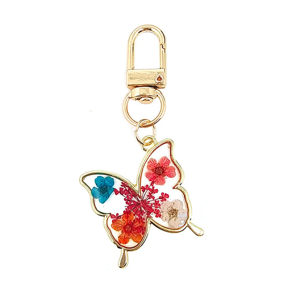 Simple Style Classic Style Animal Dried Flower Alloy Resin Keychain