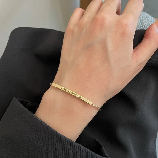 Simple Style Classic Style Artistic Geometric 304 Stainless Steel 18K Gold Plated Bracelets In Bulk