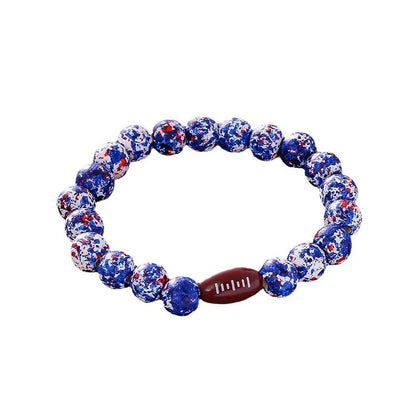 Simple Style Classic Style Basketball Football Wood Polishing Men'S Bracelets