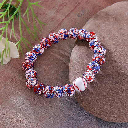 Simple Style Classic Style Basketball Wood Beaded Women'S Bracelets