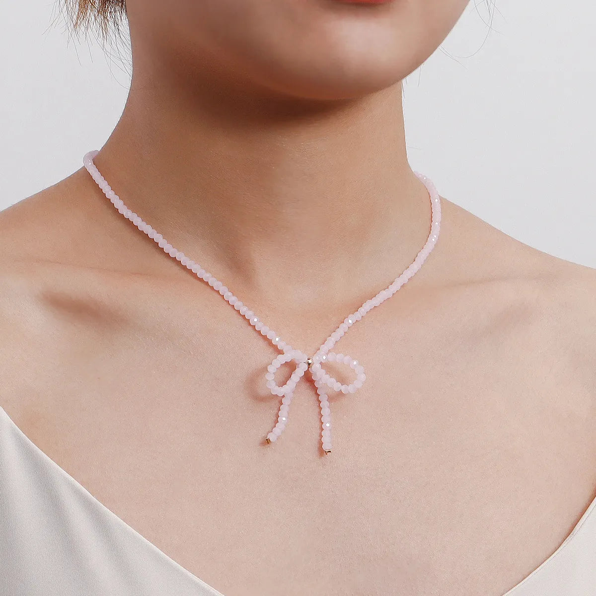 Simple Style Classic Style Bow Knot Artificial Crystal Alloy Wholesale Choker