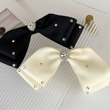 Simple Style Classic Style Bow Knot Cloth Inlay Rhinestones Hair Clip