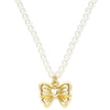 Simple Style Classic Style Bow Knot Imitation Pearl Copper Wholesale Pendant Necklace