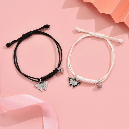 Simple Style Classic Style Butterfly Alloy Leather Rope Braid Women'S Bracelets