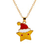 Simple Style Classic Style Christmas Tree Alloy Inlay Rhinestones Christmas Kid'S Pendant Necklace