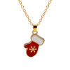 Simple Style Classic Style Christmas Tree Alloy Inlay Rhinestones Christmas Kid'S Pendant Necklace