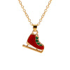 Simple Style Classic Style Christmas Tree Alloy Inlay Rhinestones Christmas Kid'S Pendant Necklace