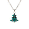 Simple Style Classic Style Christmas Tree Alloy Inlay Rhinestones Christmas Kid'S Pendant Necklace