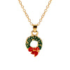 Simple Style Classic Style Christmas Tree Alloy Inlay Rhinestones Christmas Kid'S Pendant Necklace