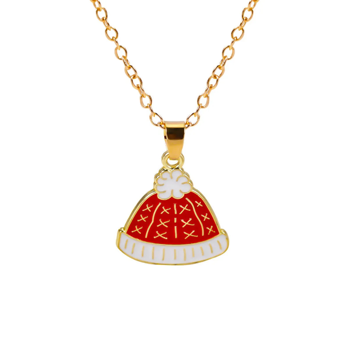 Simple Style Classic Style Christmas Tree Alloy Inlay Rhinestones Christmas Kid'S Pendant Necklace