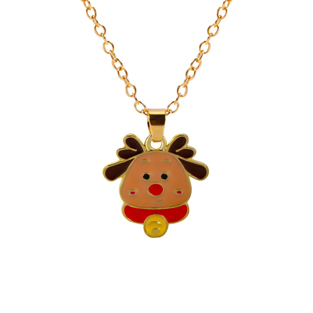 Simple Style Classic Style Christmas Tree Alloy Inlay Rhinestones Christmas Kid'S Pendant Necklace