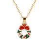 Simple Style Classic Style Christmas Tree Alloy Inlay Rhinestones Christmas Kid'S Pendant Necklace