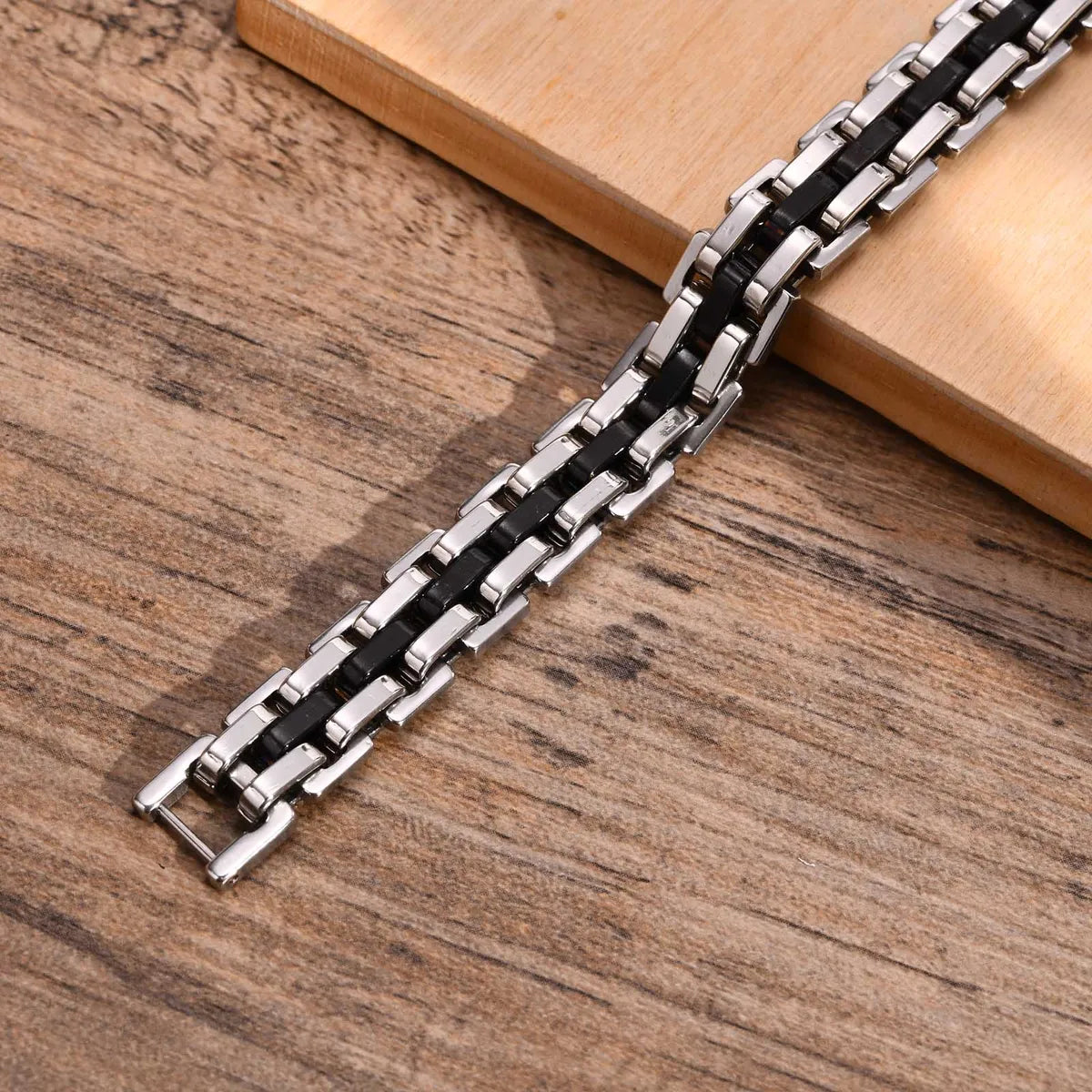 Simple Style Classic Style Color Block 201 Stainless Steel Men'S Italian Charm Bracelets Bracelets