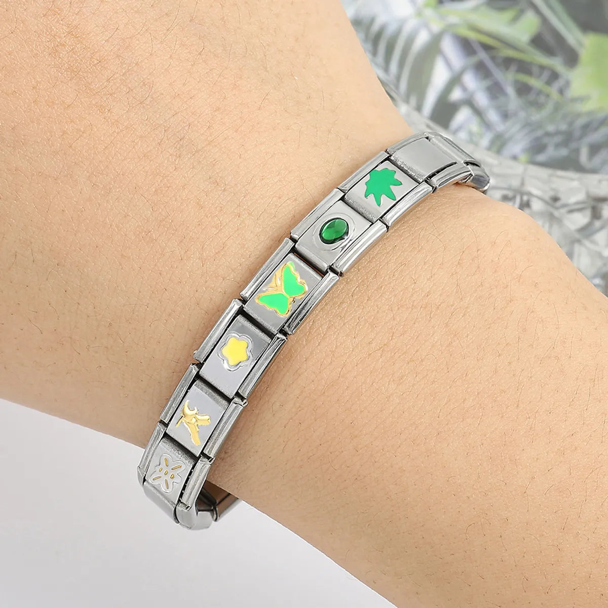 Simple Style Classic Style Color Block 304 Stainless Steel Bracelets In Bulk