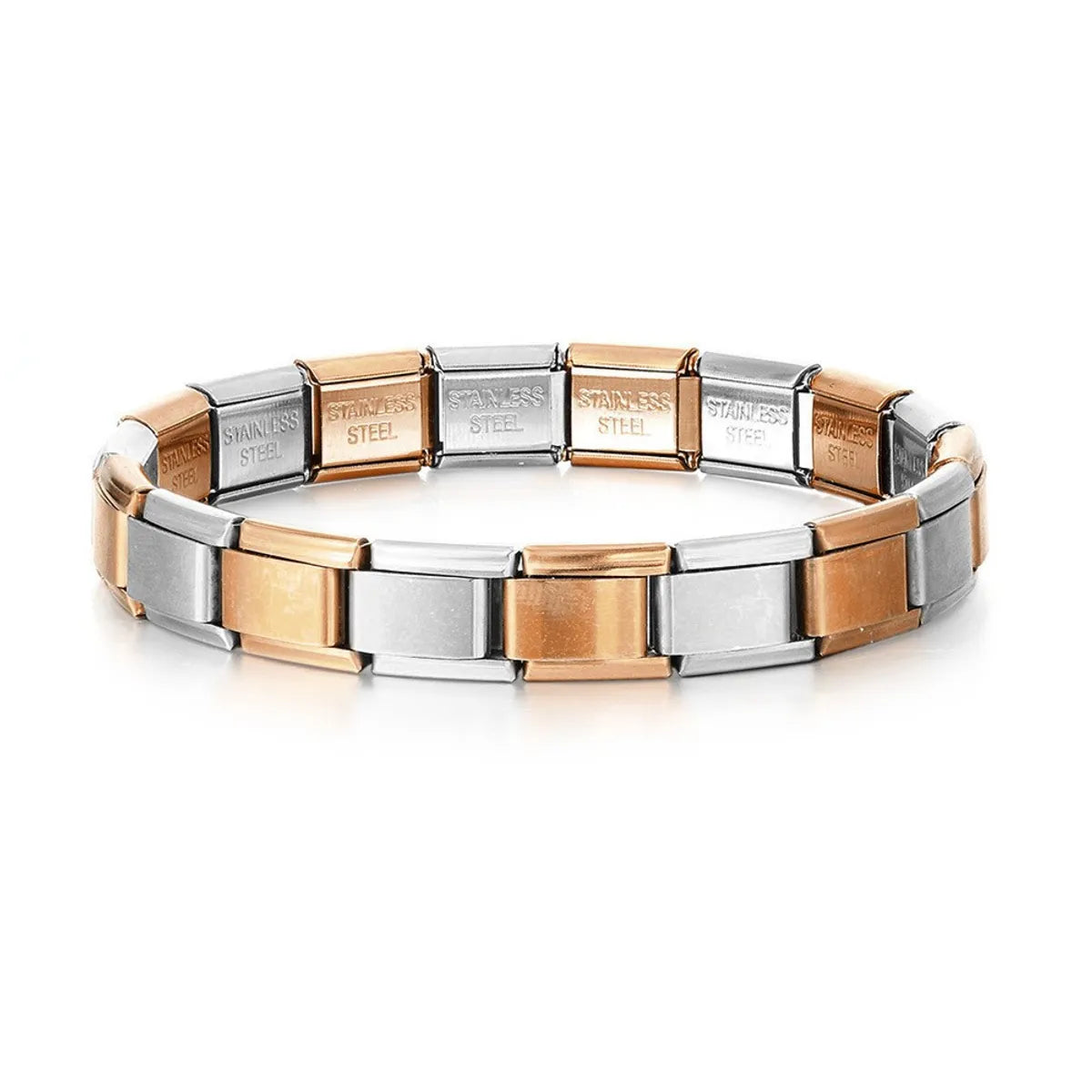 Simple Style Classic Style Color Block 304 Stainless Steel Bracelets In Bulk