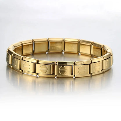 Simple Style Classic Style Color Block 304 Stainless Steel Plating Men'S Bracelets