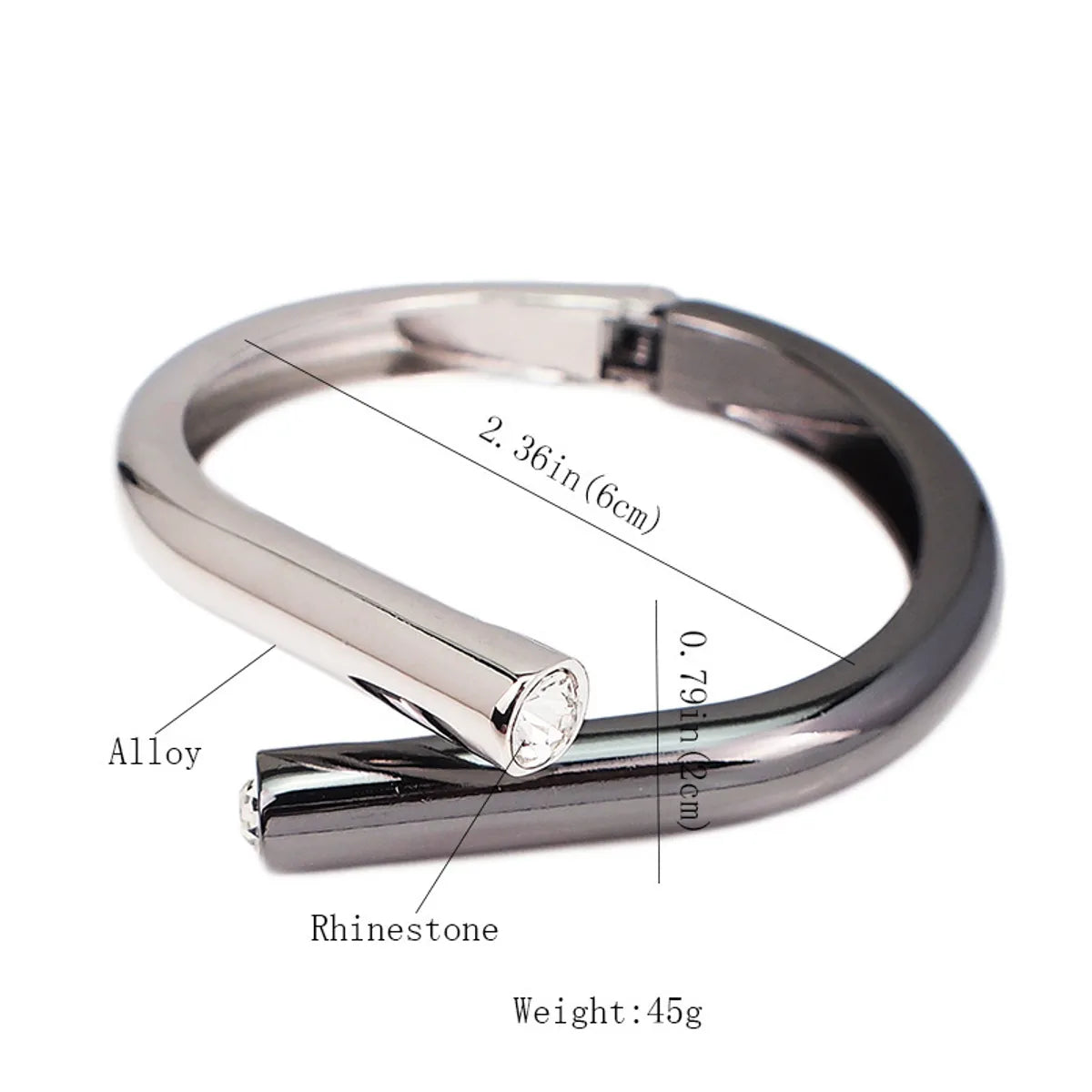 Simple Style Classic Style Color Block Alloy Wholesale Bangle