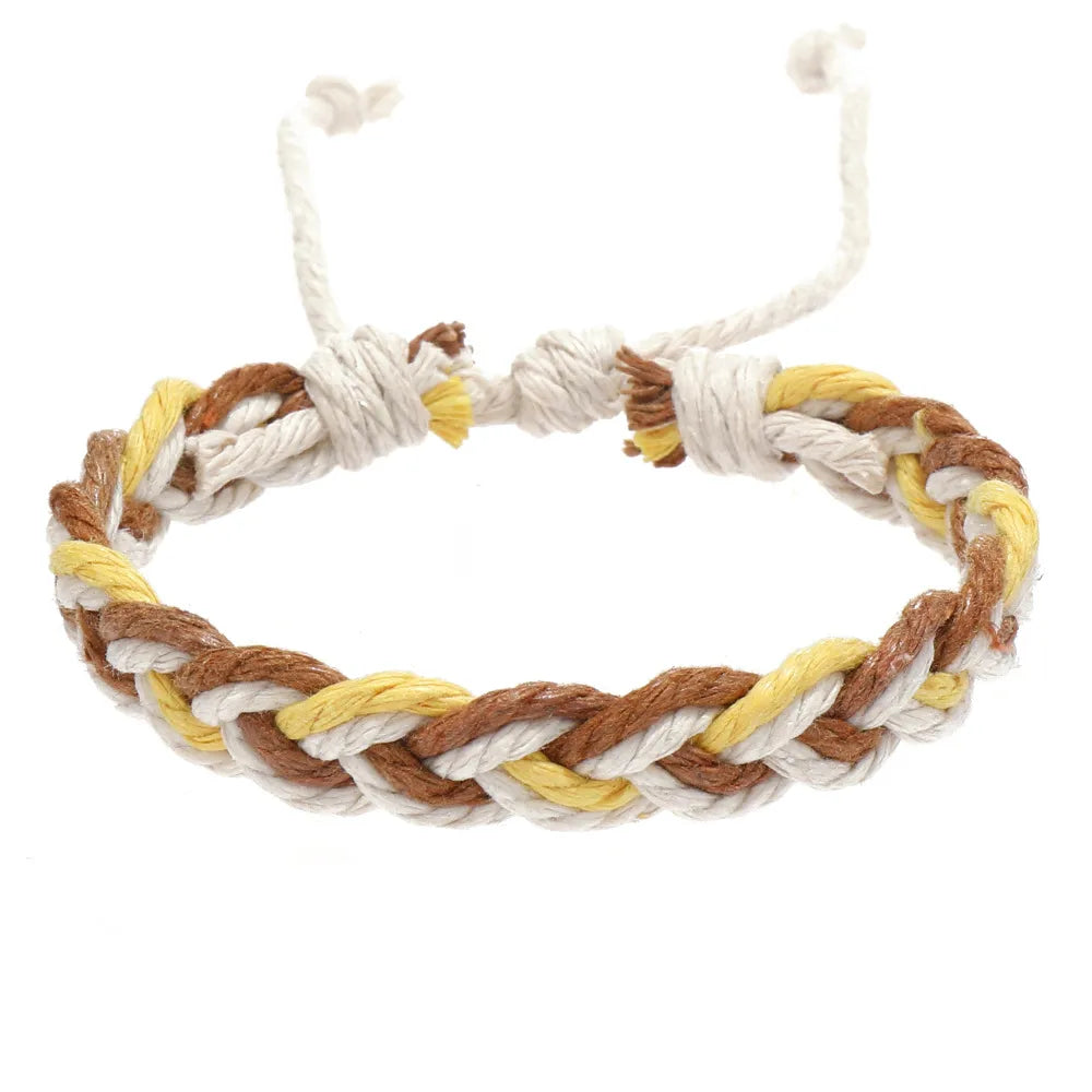 Simple Style Classic Style Color Block Cloth Knitting Men'S Bracelets