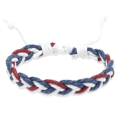 Simple Style Classic Style Color Block Cloth Knitting Men'S Bracelets