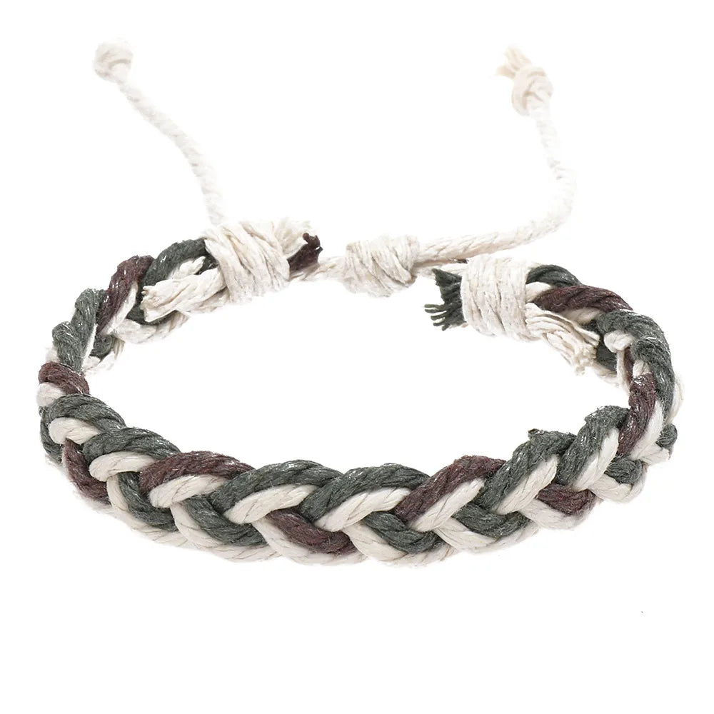 Simple Style Classic Style Color Block Cloth Knitting Men'S Bracelets