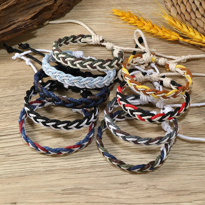 Simple Style Classic Style Color Block Cloth Knitting Men'S Bracelets