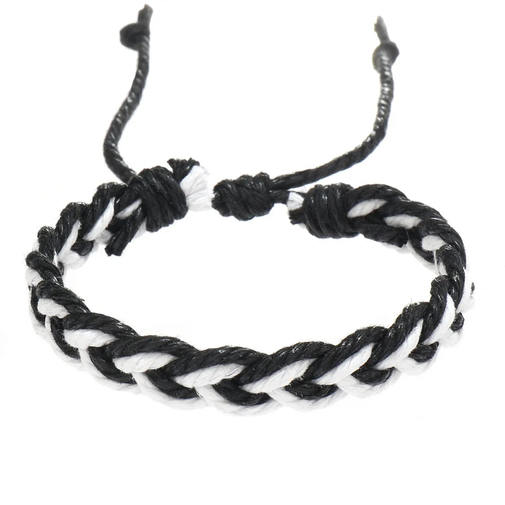 Simple Style Classic Style Color Block Cloth Knitting Men'S Bracelets