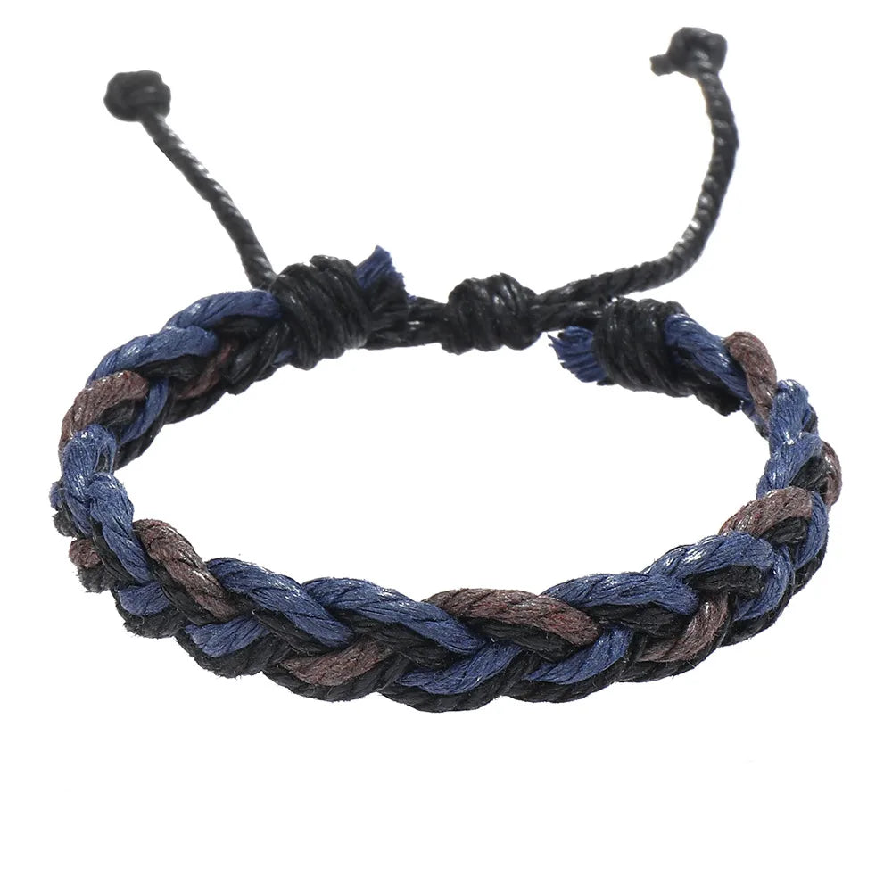 Simple Style Classic Style Color Block Cloth Knitting Men'S Bracelets