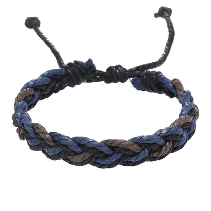 Simple Style Classic Style Color Block Cloth Knitting Men'S Bracelets