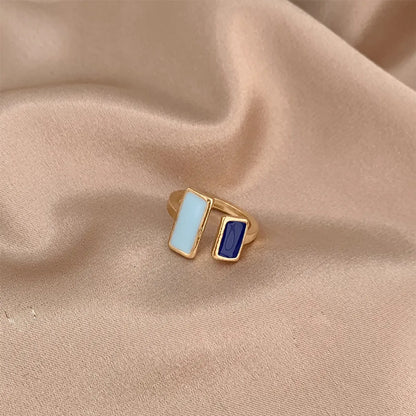 Simple Style Classic Style Color Block Gold Plated Alloy Wholesale Rings