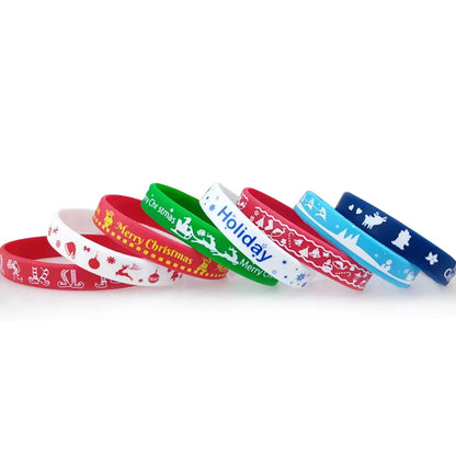 Simple Style Classic Style Color Block Silica Gel Wholesale Wristband