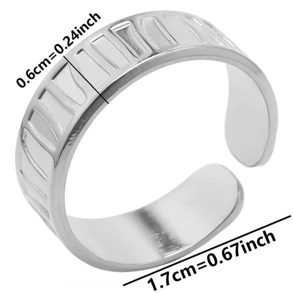 Wholesale Jewelry Simple Style Classic Style Color Block 304 Stainless Steel 18K Gold Plated Asymmetrical Polishing Rings