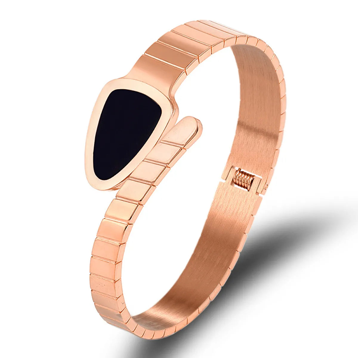 Simple Style Classic Style Color Block Stainless Steel Plating Gold Plated Bangle