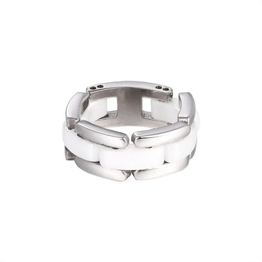 Simple Style Classic Style Color Block Titanium Steel Men'S Rings