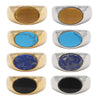 Simple Style Classic Style Color Block Titanium Steel Unisex Rings
