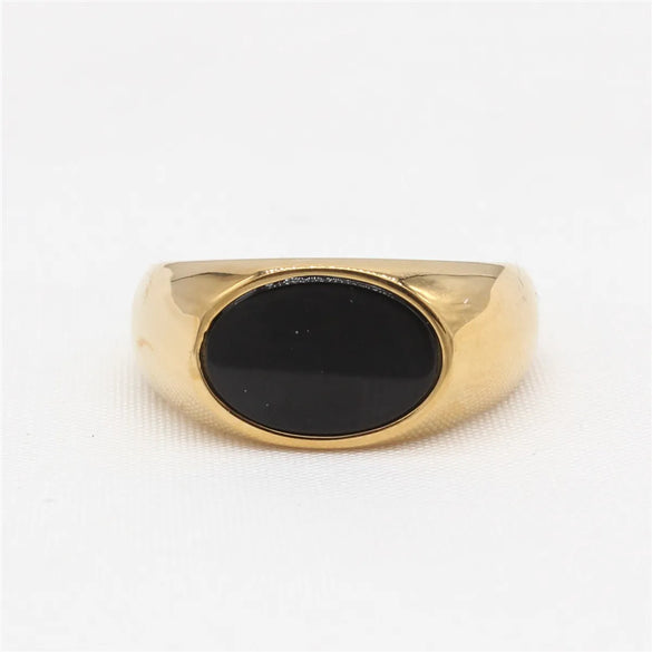 Simple Style Classic Style Color Block Titanium Steel Unisex Rings