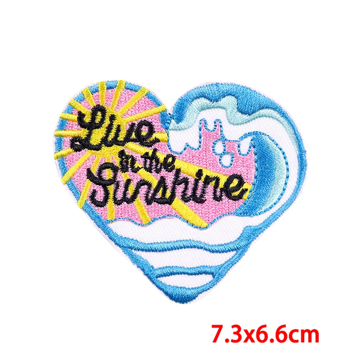 Simple Style Classic Style Commute Color Block Heart Shape Embroidery Thread Cloth Sticker 1 Piece