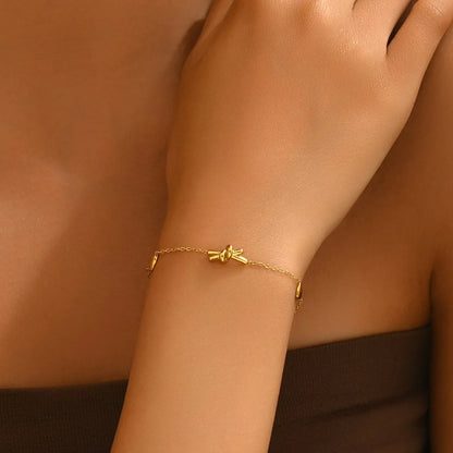 Simple Style Classic Style Commute Geometric Cross Heart Shape 201 Stainless Steel 18K Gold Plated Bracelets In Bulk