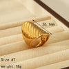 Simple Style Classic Style Commute Geometric Flower 304 Stainless Steel 18K Gold Plated Rings In Bulk