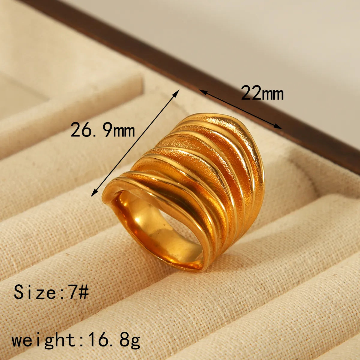 Simple Style Classic Style Commute Geometric Flower 304 Stainless Steel 18K Gold Plated Rings In Bulk