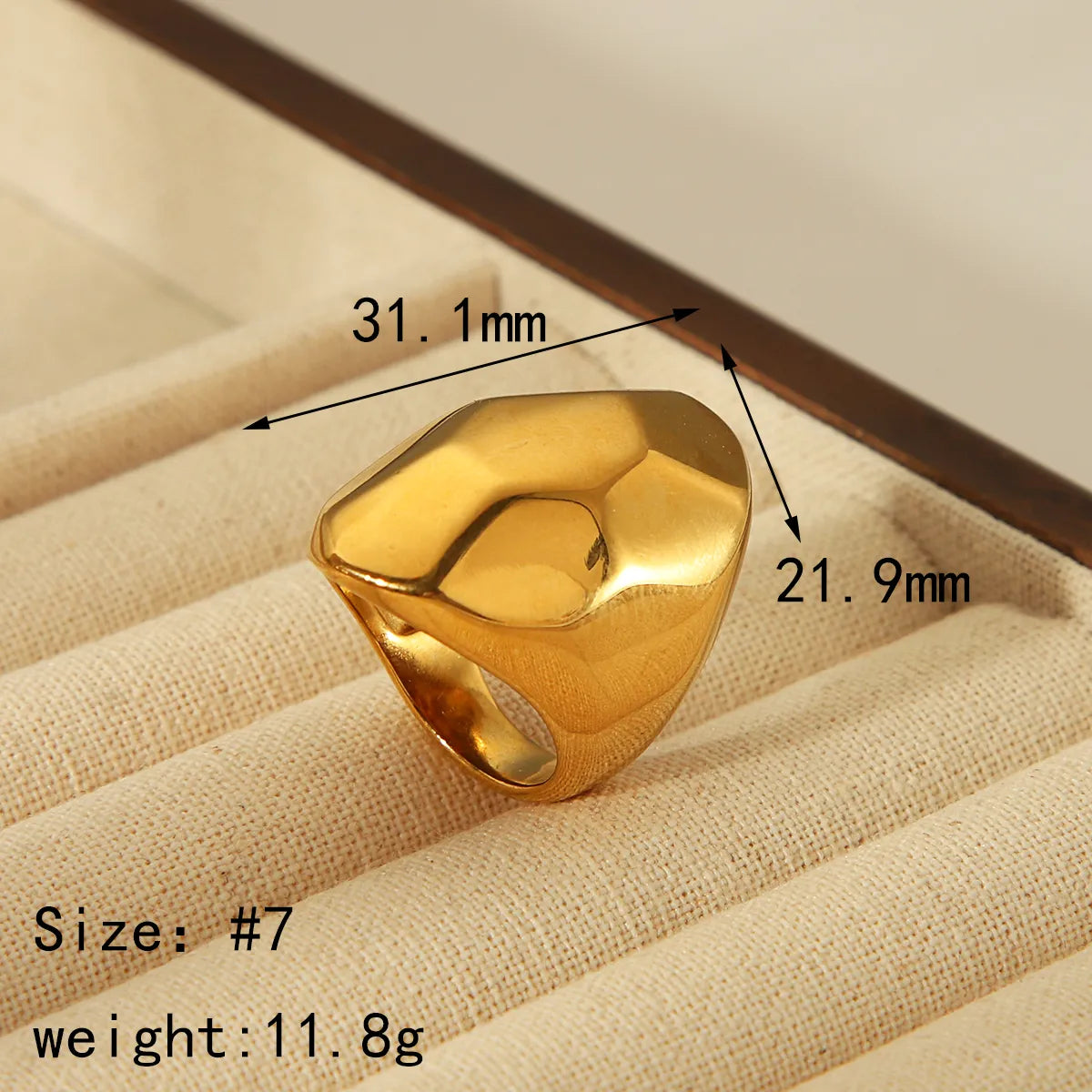 Simple Style Classic Style Commute Geometric Flower 304 Stainless Steel 18K Gold Plated Rings In Bulk