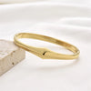 Simple Style Classic Style Commute Geometric Lines Titanium Steel Gold Plated Bangle In Bulk