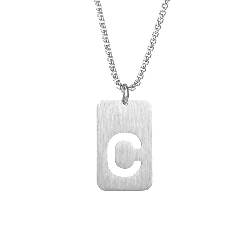 Simple Style Classic Style Commute Letter Titanium Steel Plating Unisex Pendant Necklace