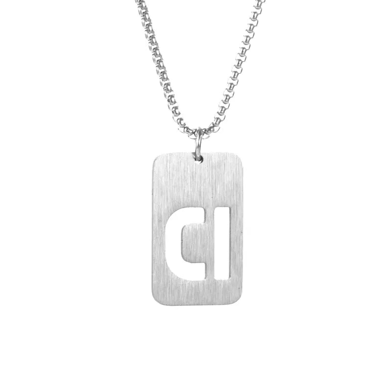 Simple Style Classic Style Commute Letter Titanium Steel Plating Unisex Pendant Necklace