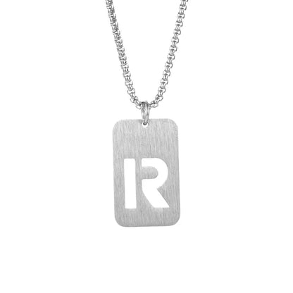 Simple Style Classic Style Commute Letter Titanium Steel Plating Unisex Pendant Necklace